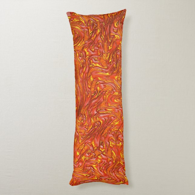 Kraftig röd struktur med skuggor av gult kroppskudde (Baksidan (Vertikal))