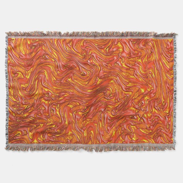 Kraftig rödaktig struktur med gult skuggor filt (Framsidan)