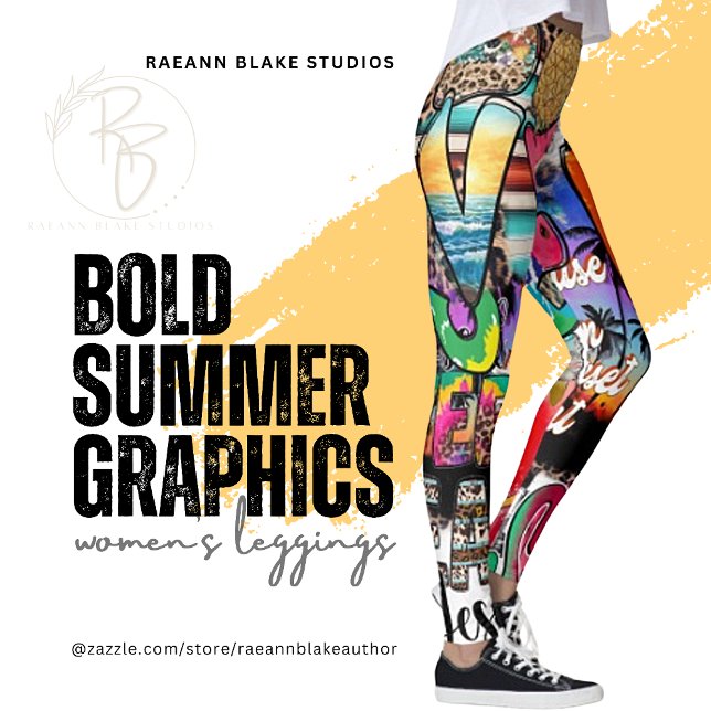 Kraftig sommar grafik dam leggings (Skapare uppladdad)