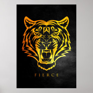 Kraftig tiger poster