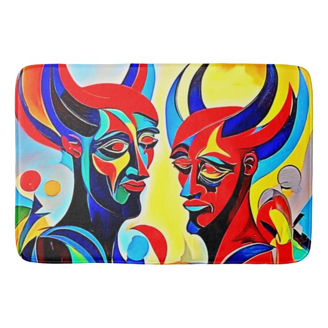 Kraftig utformning av spritpar badrumsmatta (Framsidan)