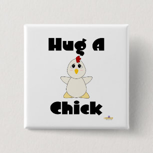 Kraftig vit Chicken Hug A-Chick Knapp