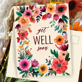 Kraftiga akvarellblommor KOMMER SNART EGEN DESIGN Vykort