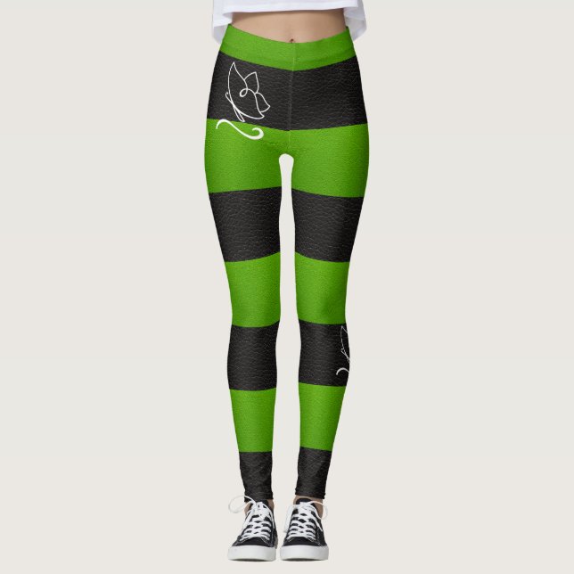 Kraftiga fjärilsleggings i rörelse leggings (Framsida)