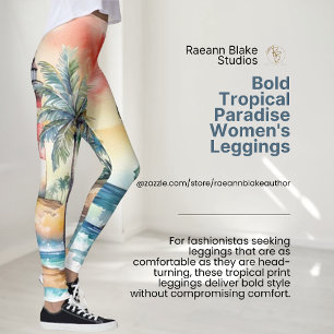 Kraftiga Tropiska Paradis Kvinnliga Leggings
