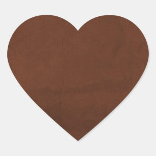 Kraftigt fall luft löv papper02 RIK COFFEE BROWN  Hjärtformat Klistermärke