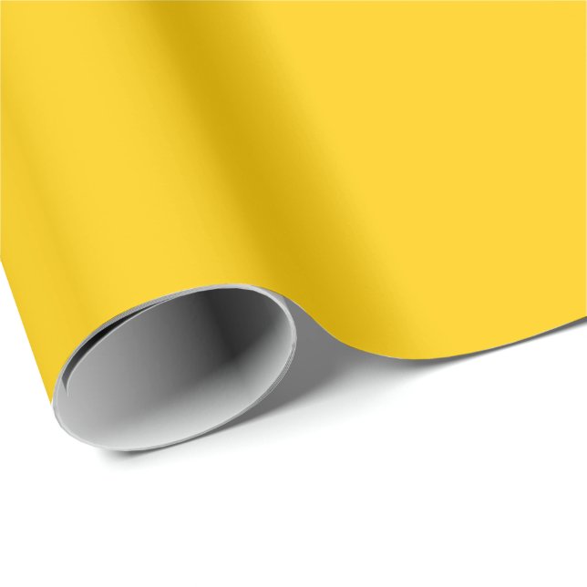 Kraftigt gult presentpapper (Rullad Hörn)