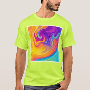 Kraftigt konsflöde i flytande form t shirt