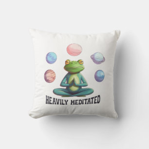 Kraftigt mediterad Frog Yoga Playful Zen Kudde
