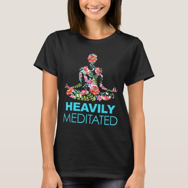 Kraftigt mediterad Yoga Meditation T- S T Shirt (Framsida)