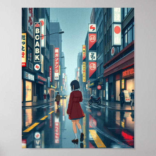 Kraftigt regn i tokyo 1 poster (Framsidan)