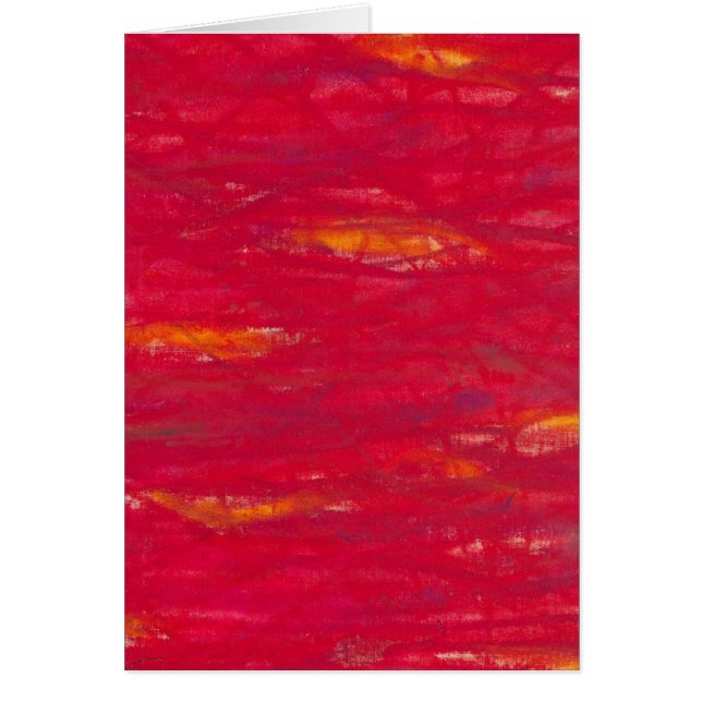 kraftigt rött - knallrot hälsningskort (Framsidan)