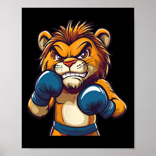 Kraftigt Slår framåt med Coolans Lejona Boxer Loo Poster (Framsidan)