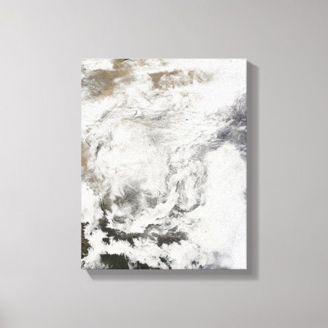 Kraftigt snöfall i China Canvastryck (Framsida)