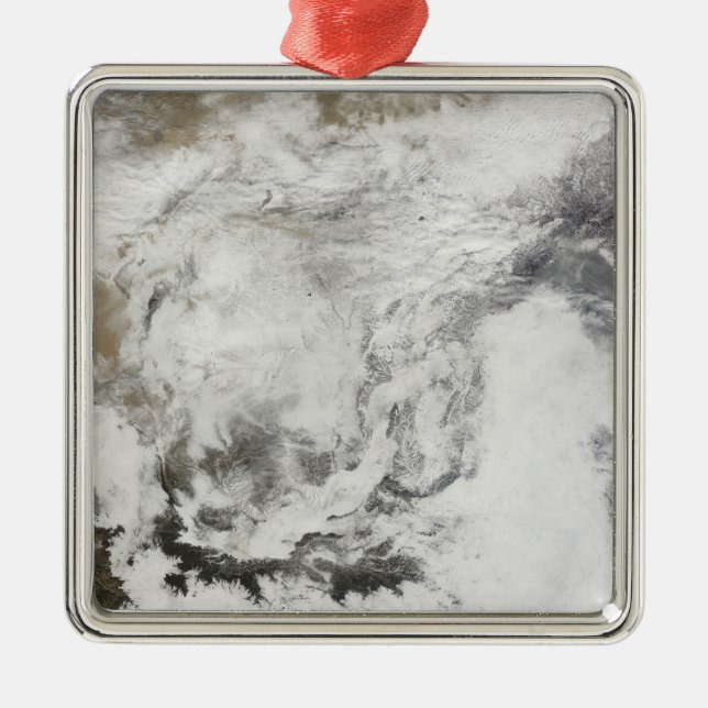 Kraftigt snöfall i China Julgransprydnad Metall (Framsidan)