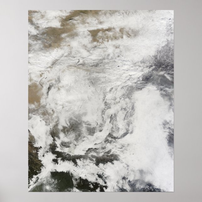 Kraftigt snöfall i China Poster (Framsidan)