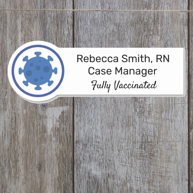 Kraftigt vaccinerat ID Namn bricka Blue Magnet Bac Namnbricka (Skapare uppladdad)