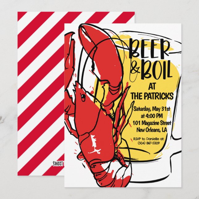 Kräftkoksinbjudan Inbjudningar (Fram/baksida)