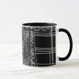 'KRAFTLEDNINGAR" 11 uns. RINGERKAFFEMUGG Mugg