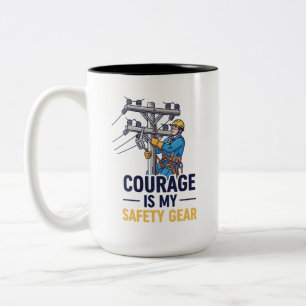 Kraftledningsarbetare Inspirationspresent Två-Tonad Mugg