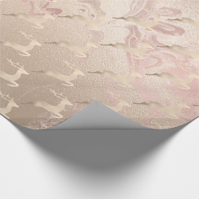 Kräftmarmor från Ro Guld, julrenar från mönster Presentpapper (Hörn)