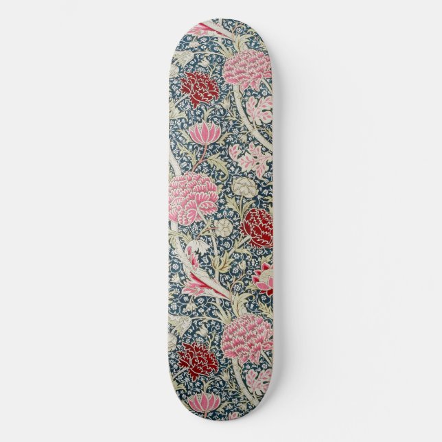 Kräftmönster (av William Morris) Mini Skateboard Bräda 18,5 Cm (Framsida)