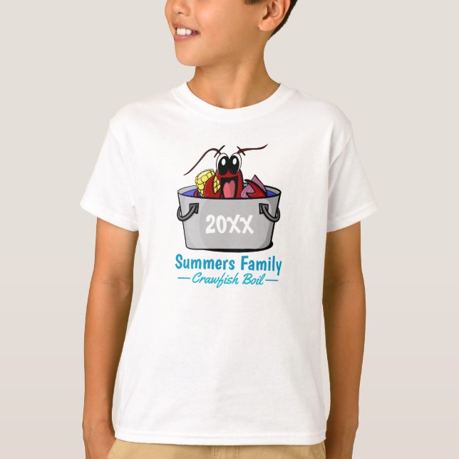 Kräftor Boil annual Family Party Picnic T Shirt (Framsida)