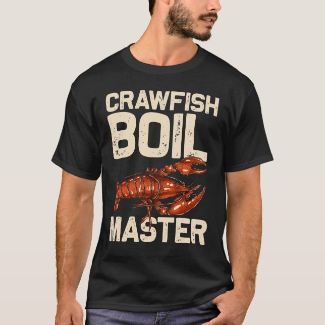 Kräftor Boil Cook Humor Seafood Foodie T Shirt (Framsida)