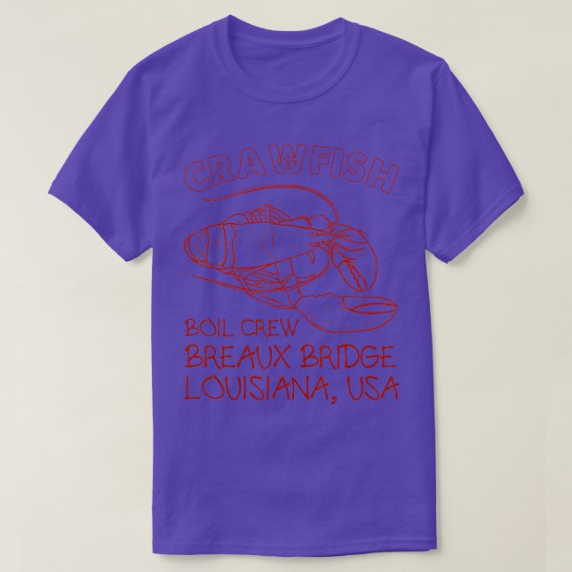 Kräftor Boil Crew Breaux Bridge Louisiana Crayfis T Shirt (Design framsida)