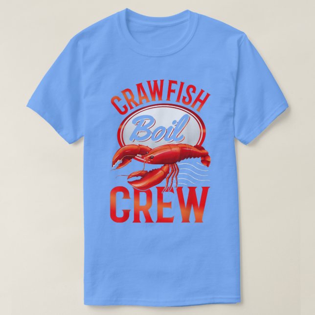 Kräftor Boil Crew Funny Crayfish Eating T Shirt (Design framsida)