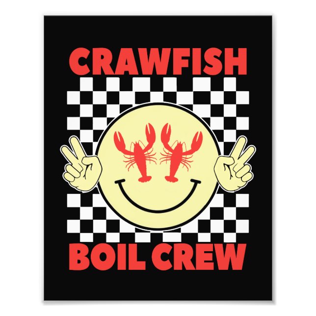 Kräftor Boil Crew Kräftor Season Kräftor Ansikte Fototryck (Framsidan)
