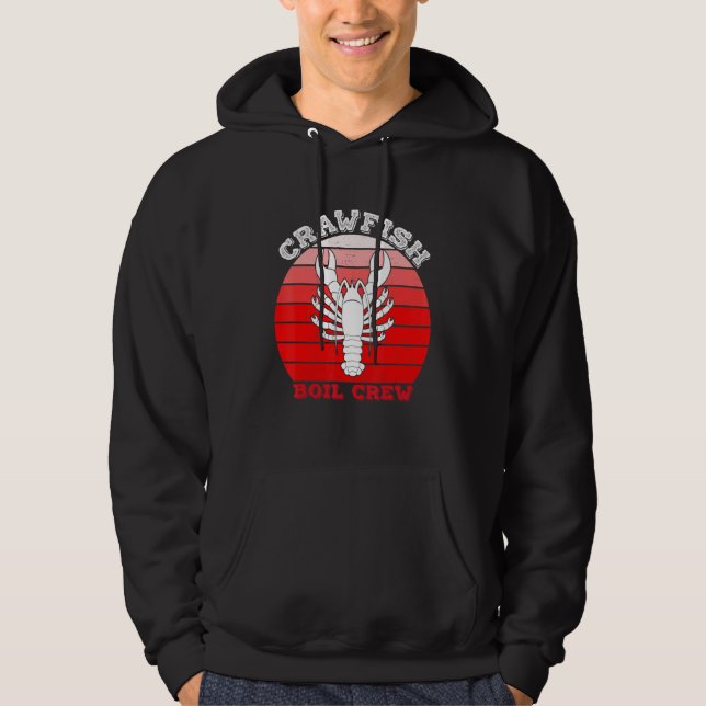 Kräftor Boil Crew Seafood Cajun Crayfish Louisian Hoodie (Framsida)