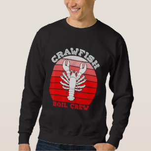 Kräftor Boil Crew Seafood Cajun Crayfish Louisian Lång Ärmad Tröja