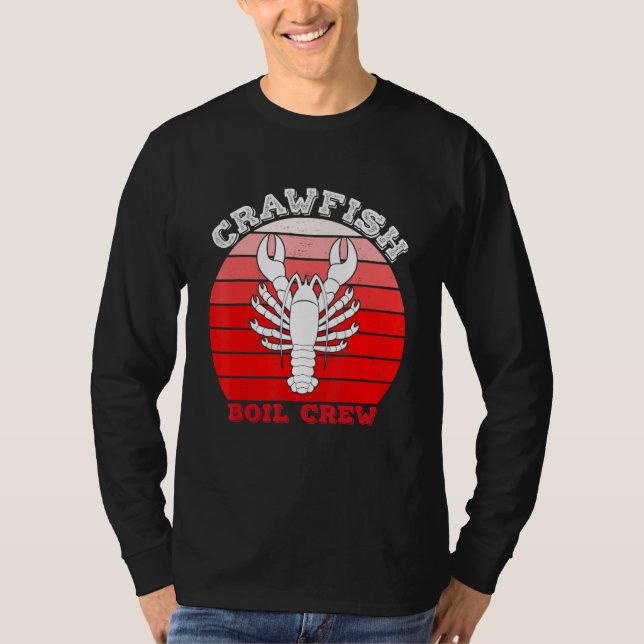 Kräftor Boil Crew Seafood Cajun Crayfish Louisian T Shirt (Framsida)