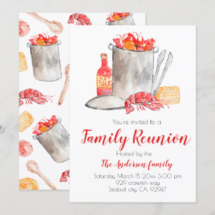 Kräftor boil Familj Reunion - inbjudan