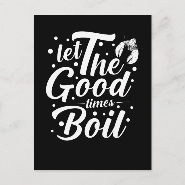 Kräftor Boil Funny Crayfish Cooking Lobsters Vykort (Framsida)