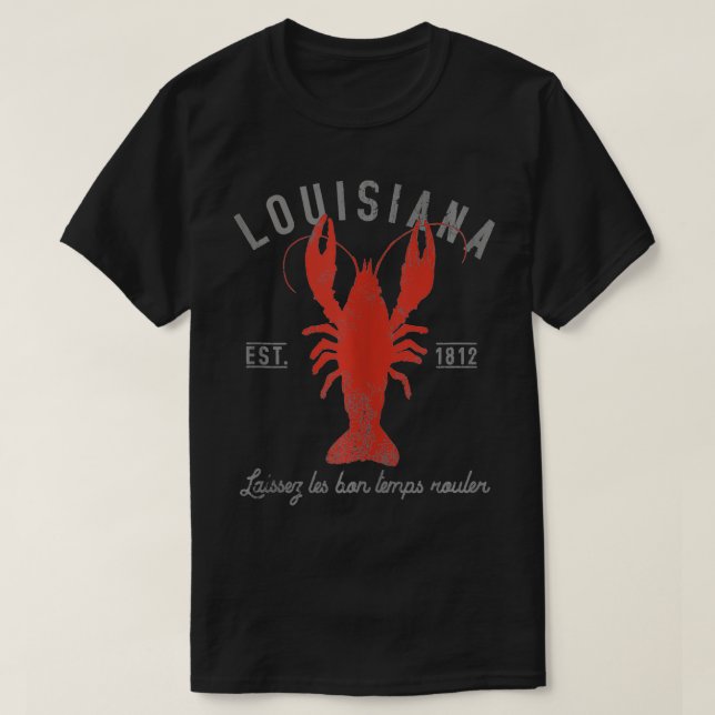 Kräftor Boil Laissez Les Bon Temps Rouler T Shirt (Design framsida)