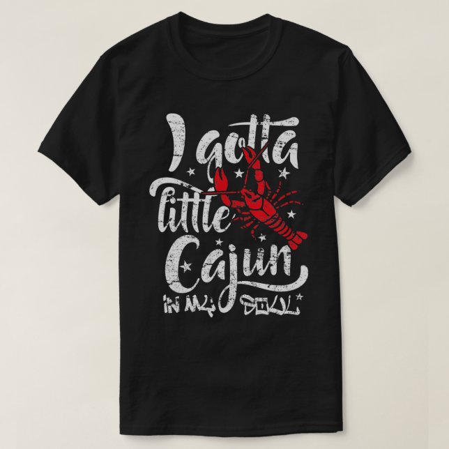 Kräftor Boil Little Cajun in my Soul Crayfish Fes T Shirt (Design framsida)