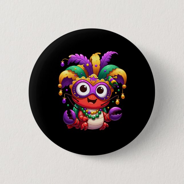 Kräftor Boil Mardi Gras Costume MasqueraManar Wo Knapp (Framsida)