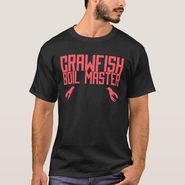 Kräftor Boil Master Cajun Party T Shirt (Framsida)