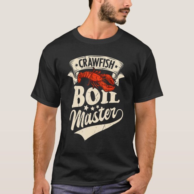 Kräftor Boil Master Crayfish Seafood Party T Shirt (Framsida)