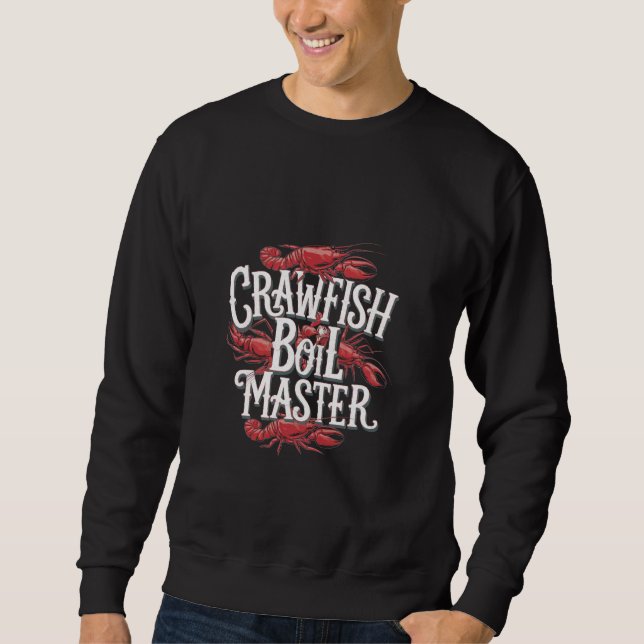 Kräftor Boil Master Seafood Cajun Cooking — Lång Ärmad Tröja (Framsida)