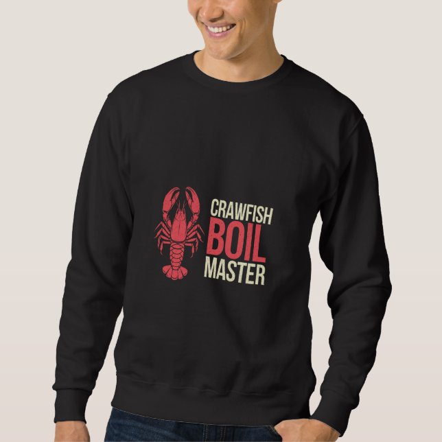 Kräftor Boil Master Seafood Cajun Cooking — Lång Ärmad Tröja (Framsida)