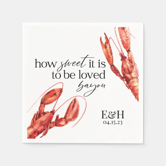 Kräftor Boil Napkin Pappersservett (Framsidan)