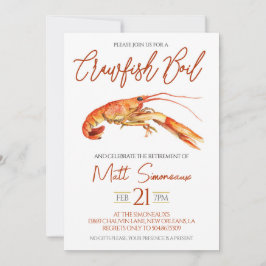 Kräftor Boil Pension Party-inbjudan Inbjudningar