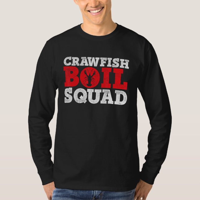 Kräftor Boil Squad Crayfish Mudbug Cajun Festival T Shirt (Framsida)