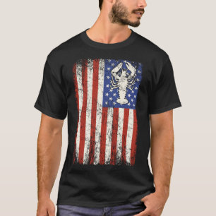 Kräftor Boil USA flagga American Crayfish Crew Fes T Shirt