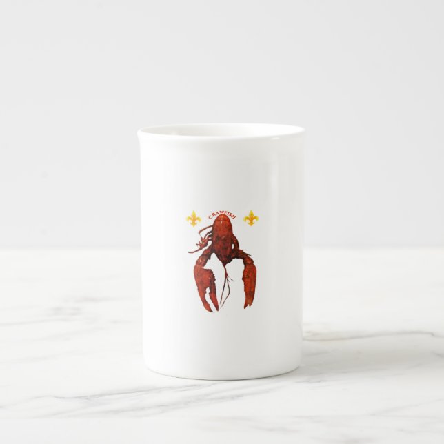 Kräftor Bone China Mugg Benporslin Mugg (Framsidan)