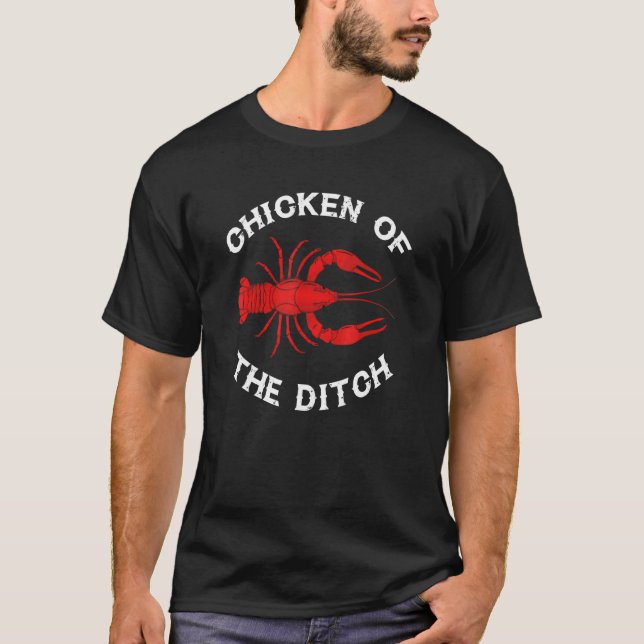 kräftor Cajun mat kyckling i diket T Shirt (Framsida)