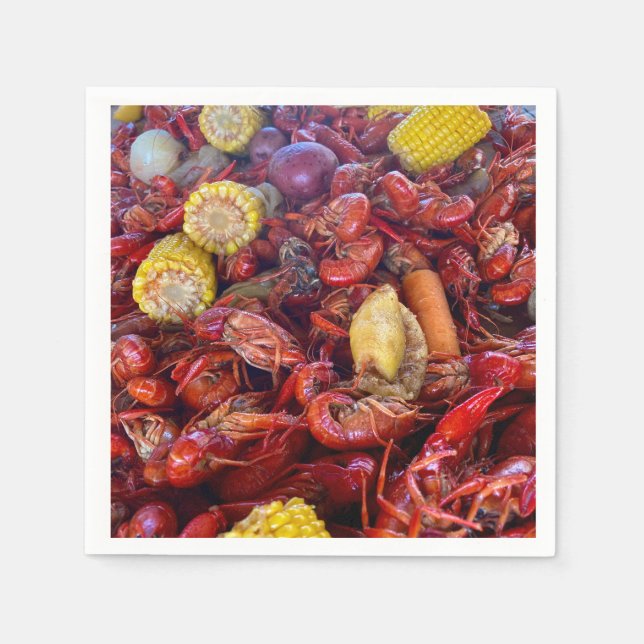 kräftor cocktail pappersservett (Framsidan)